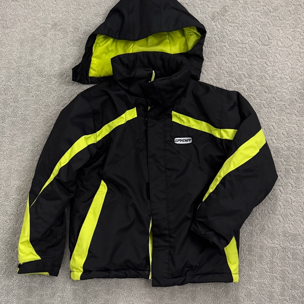 Spyder Boys Ski Jacket with Detachable Hood.